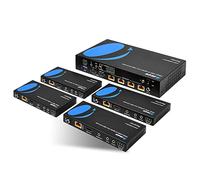 OREI Répartiteur HDMI 1 x 4 HDBaseT 4K, câble Multiple sur Un Seul câble CAT6/7 4K @ 60 Hz 4:4:4 HDCP 2.2 avec Gestion EDID à Distance Infrarouge, HDR - jusqu'à 100 m - Boucle - Faible Latence -