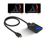 OREI Répartiteur HDMI 4K 1 entrée 2 sorties 4:4 8 bits - Boitier HDMI 2.0, HDCP 2.2, 18 Gbit/s, 4K @ 60Hz HDMI Duplicateur/distributeur UltaHD haute résolution 1x2 (UHDS-102C)