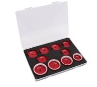 Oreilet 10 Pièces Ensemble de Matrices Presse Montre, Ensemble de Matrices Presse Boîtier Arrière Montre en Alliage D'aluminium, Outil D'horloger Réparation D'horlogerie