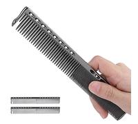 Oreilet 2 Pièces Peignes de Coupe de Cheveux de Coiffeur Professionnel, Outil de Peignes de Coupe de Cheveux de Coiffure en Acier Inoxydable avec des Dents Larges et Fines pour Taquiner le Style de