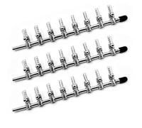Oreilet 3 Pièces Vanne d'air D'Aquarium à 8 Voies, Vanne à Levier de Contrôle du Débit d'air D'Aquarium, Distributeur Séparateur Tube Pompe à Air en Acier Inoxydable (Huit têtes 3PCS)