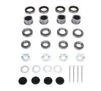 Oreilet 4 Ensembles de Kits de Roulements D'Essieu de Remorque Bateau 3 500 Lb, avec Rondelle D'écrou crénelé 171255TB/10-19, Joint de Graisse, Capuchon Anti-poussière de 1,98''