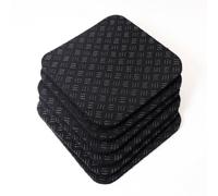 Oreilet 6 Pièces 3,9 Pouces Tapis de Tapis Roulant Double Face Antidérapant équipement d'exercice Noir (6PCS)