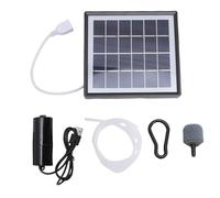 Oreilet Aérateur de Bassin Solaire 10W, Réservoir de Pêche à L'énergie Solaire Portable Oxygénateur Pompe Air Bubbler, Pompe à Oxygène pour Aquarium sur Le Réservoir de Poisson Extérieur (Black)
