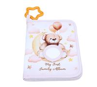 Oreilet Album Photo de bébé, Mon Premier Album Soft Photo with Safe Mirror Tient pour une Fille pour Tout-enfant Nouveau-née Baby Shower