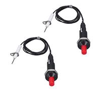 Oreilet Allumage Piézo-électrique, Kit de Démarrage Piézo-électrique à Bouton-Poussoir 2 Pièces, Allumage à Bouton-Poussoir 1 Sortie 2, Fil de Bougie d' à électrode Universelle pour Cheminée à Gaz,