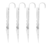 Oreilet Ancrages Trampoline Robustes, Piquets Sol Fixes pour Balançoire Extérieure en Acier galvanisé, pour Ensembles de Balançoires, Couvertures de Piscine et de Camping, 4 Pièces