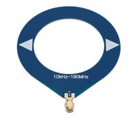 Oreilet Antenne Donut WB, Antenne à Boucle Portable à Large Fréquence de 10 KHz à 180 MHz avec Interface SMA Mâle, pour Le Camping, la Radio Intérieure et Extérieure ((Bleu) SMA mâle)