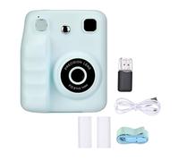 Oreilet Appareil Photo Instantanée pour Enfants Numérique Vidéo 48MP avec 2 Papiers d'impression pour Garçons Filles 4 5 6 7 8 9 10 Ans, Jouets Tout-Petits,Tête d'impression 200 DPI (Blue)