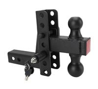 Oreilet Attelage de Remorque Réglable, Support de Boule d'Attelage de Remorquage en Aluminium, Hauteur de Chute de 6 Pouces, Boule à Crochet de 2-5/16 Pouces, capacité de 12 500 Lb, pour Récepteur