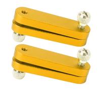 Oreilet Bloc D'arrêt de Règle 2Pcs, Pince de Fixation à Bords Droits, Bloc de Limite de Positionnement de Règle en Acier Réglable, pour Localisateur de Traçage du Travail du Bois (GOLD)