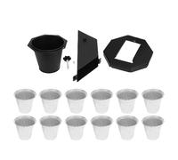 Oreilet Bodet à Graisse à Goutte, Porte-capacités de Graisse avec 12 Doublures à Goutte à Goutte Jetable, Seau de Métal à Granules Fumeur pour Les Accessoires Traeger