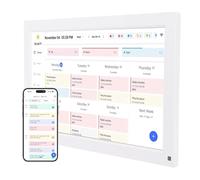 Oreilet Calendrier Numérique de 15,6 Pouces, écran Tactile Interactive Electronic Chore Chart & Planner Plane, Frame Numérique Calendrier Intelligent pour Wall Desk Sches (Prise UE)