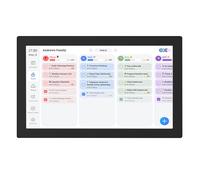 Oreilet Calendrier Numérique, écran Tactile Full HD 1080P 15,6 Pouces Calendrier électronique, Tableau des Tâches, Affichage Mural Interactif Intelligent pour Planificateur Bureau (Prise UE)