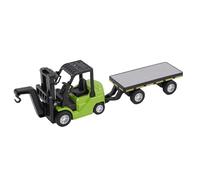 Oreilet Chariot élévateur télécommandé, Mini Chariot élévateur télécommandé 1:64 à Rotation à 360° Remorque Garçons Filles, Véhicules Construction RC Jouets pour 4 5 6 7 8 Enfants (Green)