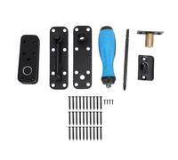 Oreilet Charnière Pivotante Porte Cachée, Quincaillerie Porte Invisible 570 Lb pour Pièce Secrète et Bibliothèque Dissimulée, Kit Charnières Pivotantes Cachées Rotation 360 °