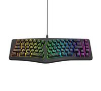 Oreilet Clavier Ergonomique Filaire rétroéclairé Rvb, Claviers D'ordinateur 69 Touches, Clavier de Jeu Compact pour PC Portable, Prise en Charge deWIN