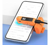 Oreilet Clicker Automatique pour Téléphone, 3 Têtes de Clics (ORANGE) | Tapper D'écran sans Fil Rechargeable, 99 Vitesses Réglables, Autoclicker D'écran Silencieux, pour les Likes en Direct, Jeux