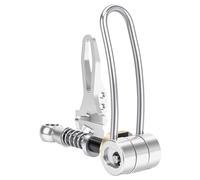 Oreilet Collier de Serrage de Tige de Selle pour Vélo Pliant 3sixty, Goupille de Dégagement Rapide pour Tige de Selle Vélo, Boulon Serrage Tube TigeSelle en Alliage D'aluminium (SILVER)