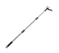 Oreilet Désherbeur à Long Manche, Démontable | Extracteur de racines à 4 griffes avec éjecteur, poignée ergonomique pour jardin, pelouse, parterre de fleurs, gravier