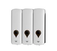 Oreilet Distributeur Manuel de Shampoing et Après-shampooing, Distributeur Savon Douche Suspendu à 3 Chambres 3 X 200 M, DistributeurSavon Mural pour Lavage du Corps, Presse à Main