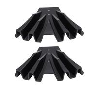 Oreilet Diverteur Gouttière des vers Bas, 2pcs Extensions Gouttière Plastique pour Dispersion Eaux Pluie, Disperseur Gouttière Pluie en Plein Air, Protégez Votre Fondation (Black)