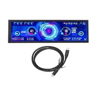 Oreilet Écran IPS, 8,8 Pouces 480 X 1920 ÉCran Tactile Moniteur, 170 ° CPU Gpu Température Utilisation Vitesse Internet Affichage du Temps, Écran Secondaire D'Ordinateur Portable Pc