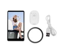 Oreilet Écran Magnétique pour Selfie, 4" 4K 30 Fps pour Téléphone Portable Vlog Selfie, écran Arrière Caméra Miroir Tactile avec Télécommande pour Photo Vlog Live Stream, Cadeau