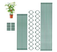 Oreilet Enjeux de Support de Plantes, 10pcs 12 Pouces 16 Pouces Kit de Pieux de Jardin avec Clips, Piquet de Plantes Orchid Sticks Supports Plantes Poteaux pour Intérieur Extérieur