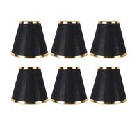 Oreilet Ensemble d'Abat-jour en Tissu de Remplacement pour Lampes de Table, Abat-jour élégants pour Lustres à Ampoule à Clipser, pour Chevet, Appliques Murales, 6 Pièces