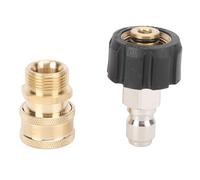 Oreilet Ensemble D'adaptateurs pour Nettoyeur Haute Pression, Raccords Rapides M22 à 1/4 Po pour Nettoyeur Haute Pression, Kit de Déconnexion Rapide Mâle et Femelle en Laiton (15mm)