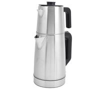 Oreilet Ensemble de Bouilloire électrique Turque 0,8 L et 2 L, Machine à thé Turque en Acier Inoxydable 2000 W, Prévention L'ébullition Sec Bouilloire électrique Double Pot Théière (Prise UE)