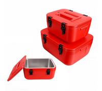 Oreilet Ensemble Transport Récipients Soupe Isolés 3 Pièces, Boîte Chaude Commerciale, Refroidisseur Nourriture, Refroidisseur Boissons, Boîte Restauration, Empilable 8L + 15L + 28L