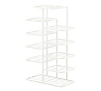 Oreilet Étagère à Chaussures à 6 Niveaux pour Porte D'Entrée, Organisateur de Chaussures en Métal, étagère Rangement pour Chaussures, Gain de Place, étagère Chaussures pour (Épaissi 6 Niveaux Blanc