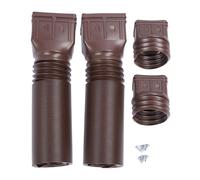 Oreilet Extension Coupe Descendante Gouttière, 2 Set PE Flexible 21 Pouces à 58 Pouces Extension du Tuyau Drainage, Doux Vidange du Bec Gouttière Extender Gutter pour Le Jardin (Brown)