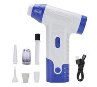 Oreilet Fauteau D'air sans Fil, amélioré 130000 Tr/Min à Haute Vitesse Turbofan électrique Mini Ventilateur Feuilles Sèches pour Clavier Cour Pelouse, élimination Neige D'hiver (BLUE)