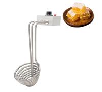 Oreilet Fondoir à Miel en Acier Inoxydable, Cercle Chauffant 550 W avec Thermostat Réglable 40-80 ℃ pour Filtrer Le Miel Froid, Capteur Thermique intégré pour équipement Apicole