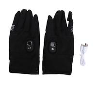 Oreilet Gants Chauffants électriques, USB 5 Niveaux de Chaleur, Gants de Ski d'hiver pour l'escalade, la Moto, Le Ski, L'extérieur, L'intérieur, la Pêche, Hommes et Femmes, Mitaines à (Black)