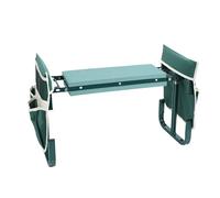 Oreilet Genouillère et Siège de Jardin Robustes, Tabouret de Jardinage Pliable avec Pochette pour Ceinture à Outils, Coussin à Genoux Réglable en Hauteur, Banc de Jardinage Portable (Green)
