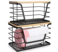 Oreilet Grand Support de Sac Poubelle, Sac Poubelle Empilable, Bac Rangement Cuisine, Distributeur Sacs Poubelles Sous L'évier, Organisateur pour Buanderie Garde-manger Organisation