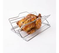 Oreilet Grille à Rôtir Pliante Grille de Cuisson Pliable pour Four | Grille Acier Inoxydable Antiadhésive pour Dinde, Plus Croustillante, Réduit Graisse, pour Cuisson, Rôtissage, Refroidissement