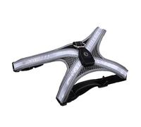 Oreilet Harnais Lumineux pour Chien Gilet Réfléchissant éclairé par LED Multicolore Harnais sécurité Réglable Rechargeable Qui Brille dans Le Noir pour la Marche Nocturne des Chiens (Black)