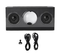 Oreilet Haut-Parleur Ferrofluide, Haut-Parleur Fluide Magnétique Bluetooth avec Basses Puissantes avec Réveil et Lumières LED, Affichage Ferrofluide, Visualiseur Sonore, Décoration (Black)