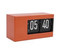 Oreilet Horloge à Bascule de Calendrier, Horloge Numérique Rétro Rabattable de 12 Heures AM PM, Horloges Rotation Automatique Page Vintage pour la Décoration L'hôtel L'école Bureau (Orange)