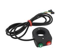 Oreilet Interrupteur D'éclairage Klaxon, Interrupteur D'éclairage Klaxon Moto, Remplacement Commutateur Guidon 2 en 1 avec Boîtier ABS Câble 1,5 M, pour Moto Scooter ATV Cycle