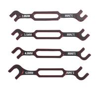 Oreilet Jeu de Clés RC, 8 Tailles 3,0 3,2 3,5 3,7 4,0 5,0 5,5 6,0 Mm en Alliage D'aluminium, écrou de Tendeur, Dissolvant de Rotule, Outil de Réparation Universel (rouge)