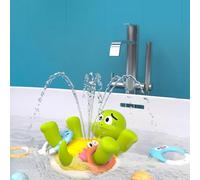 Oreilet Jouets Bain électriques pour bébé, Arroseur Jouet Bain Tortues pour Tout-Petits avec 5 Anneaux, Jet Fontaine d'eau Piscine pour Enfants âgés de 1 à 3 Ans, Garçons et Filles
