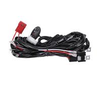 Oreilet Kit de Faisceau de Câblage Double Couleur pour Feux de Croisement, Double Relais 30A, Fusible 14AWG, Faisceau de Câbles pour Véhicules Tout-terrain, SUV, Camionnettes, Motos