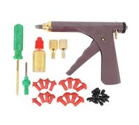 Oreilet Kit D'outils Réparation Pneus, Kit Réparation Pneus sans Chambre à Air pour Moto avec Tête Soudage, Lime Longue, clé à Valve, Bouchons pour Voiture, Dirt Bike, Camping-Car