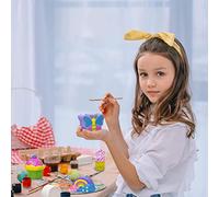 Oreilet Kits de Peinture en Plâtre Bricolage, Peignez Vos Propres Céramiques, Figurines en Céramique Graffiti à Colorier avec des Pinceaux pour les Tout-petits, Artisanat en Plâtre pour Cadeaux de